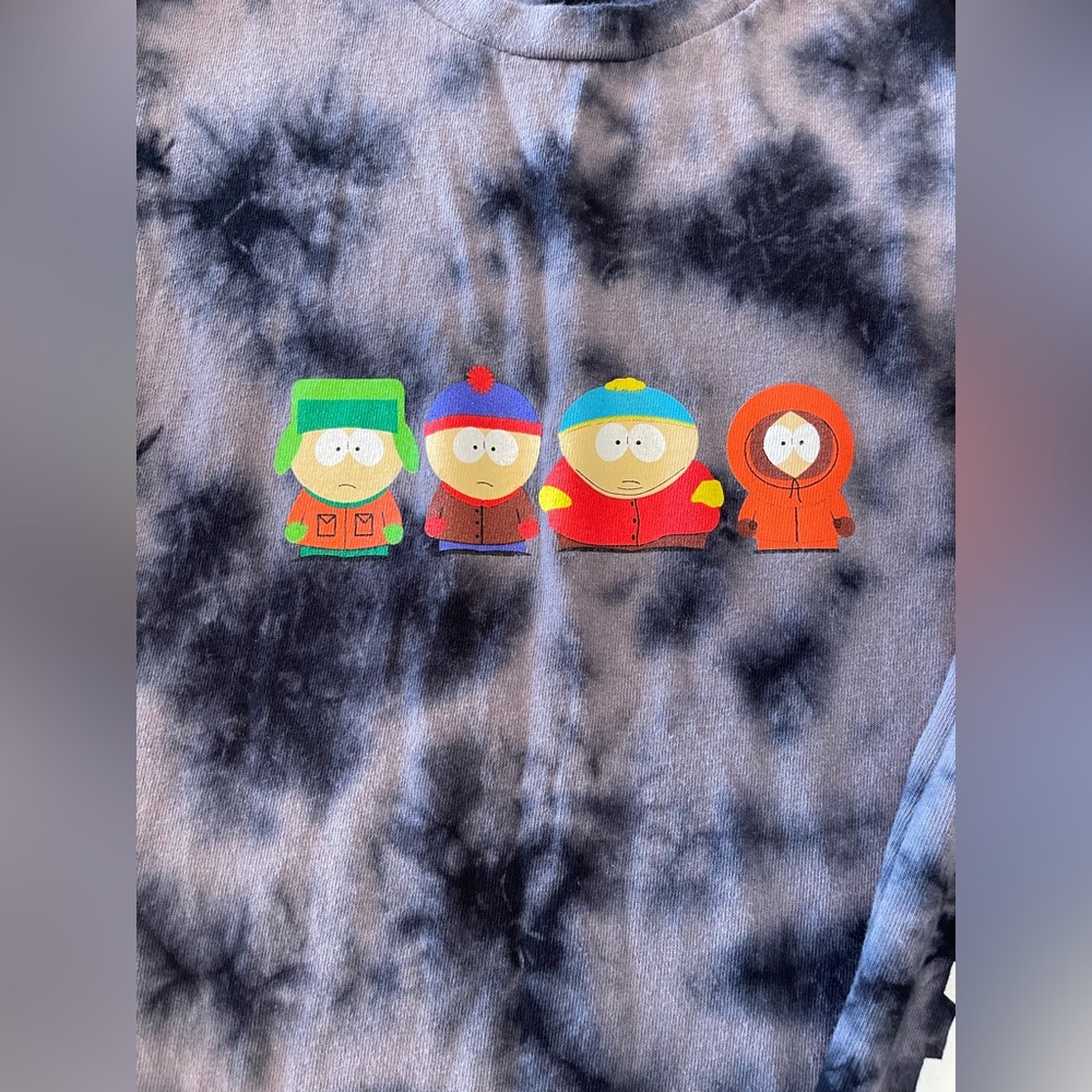 Huff South Park Tie-Dye Long Sleeve Tee 100% cotton Large Character Graphic - Picture 5 of 9